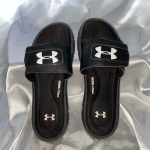 Black Under Armour slides